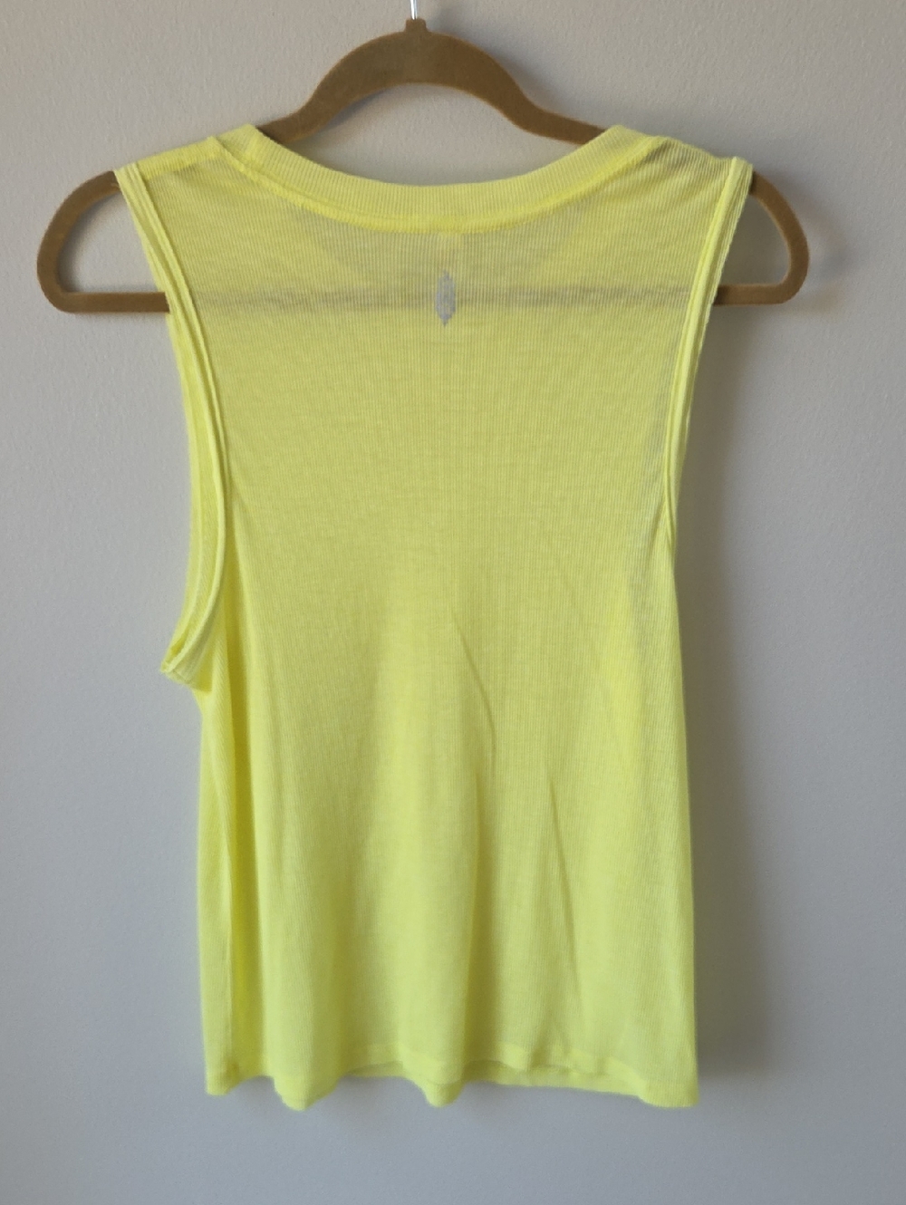 Free People Movement Bright Yellow Ribbed Tank Top Size Medium - Picture 6 of 7